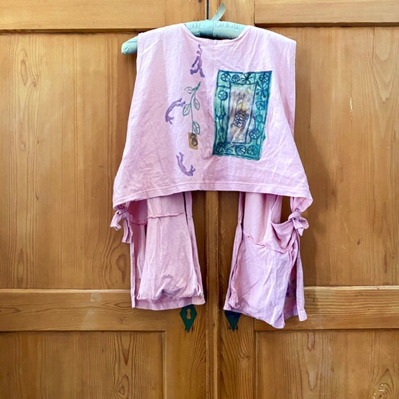 Blue Fish OS Hand-painted Pocket Vest - Picture 2 of 5